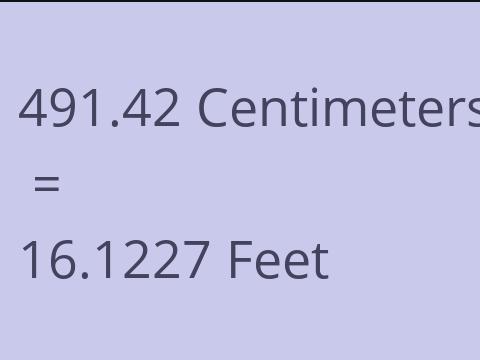 491.42 CM TO FEET