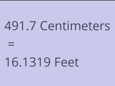 491.7 CM TO FEET