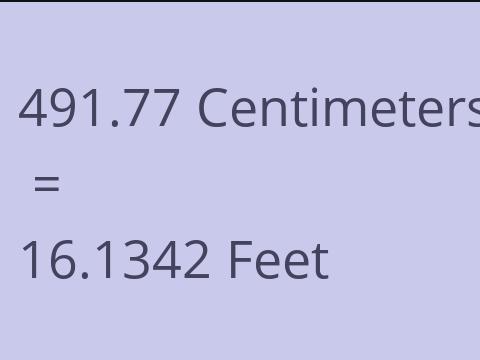 491.77 CM TO FEET