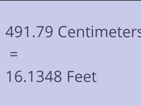 491.79 CM TO FEET