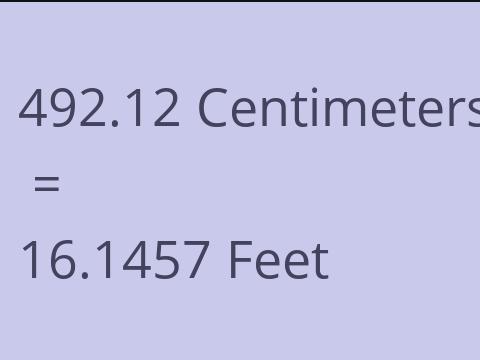 492.12 CM TO FEET