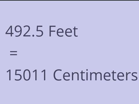 492.5 FEET TO CM