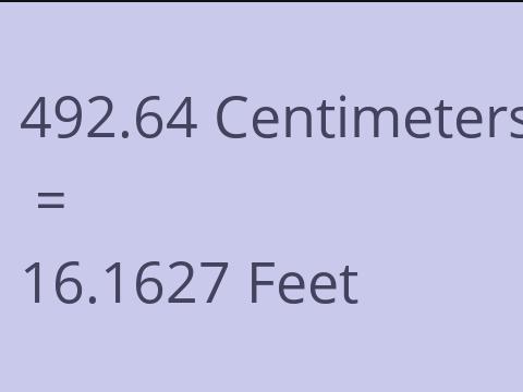 492.64 CM TO FEET