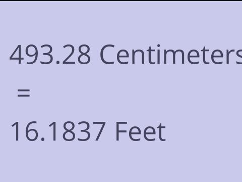 493.28 CM TO FEET