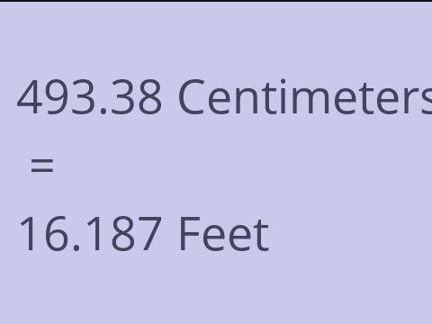 493.38 CM TO FEET