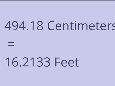 494.18 CM TO FEET