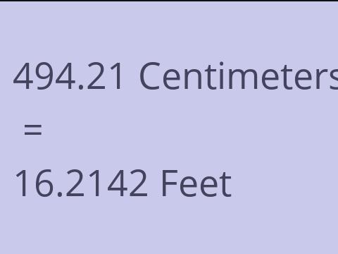 494.21 CM TO FEET