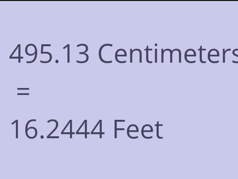 495.13 CM TO FEET