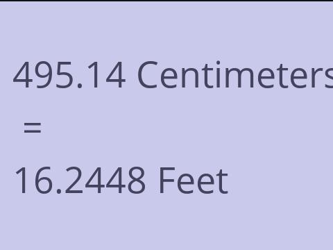 495.14 CM TO FEET