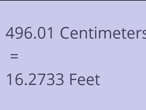 496.01 CM TO FEET