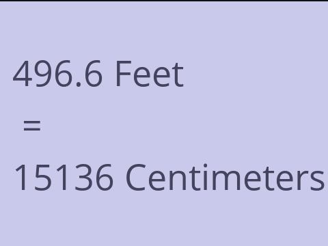 496.6 FEET TO CM