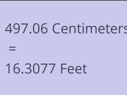 497.06 CM TO FEET