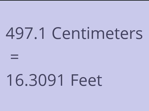 497.1 CM TO FEET