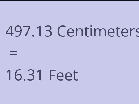 497.13 CM TO FEET