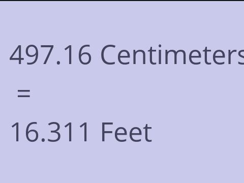 497.16 CM TO FEET