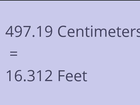 497.19 CM TO FEET