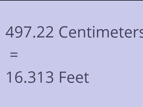 497.22 CM TO FEET