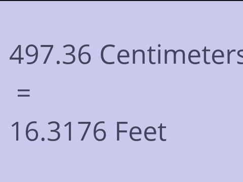 497.36 CM TO FEET