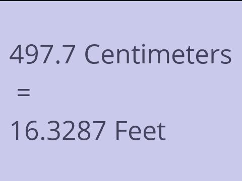 497.7 CM TO FEET