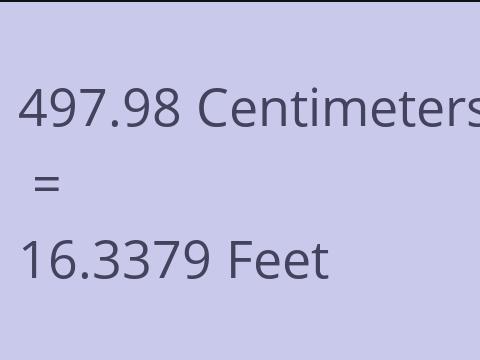 497.98 CM TO FEET