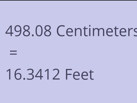 498.08 CM TO FEET