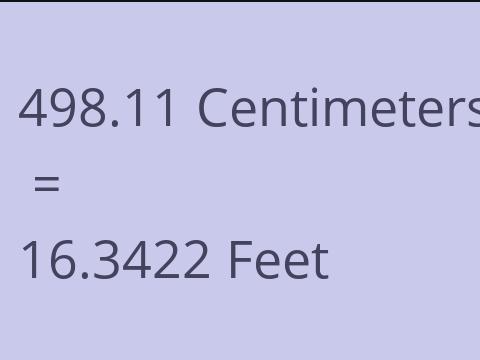 498.11 CM TO FEET