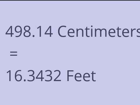 498.14 CM TO FEET