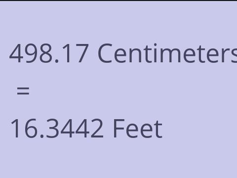 498.17 CM TO FEET