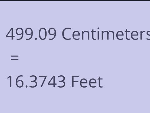 499.09 CM TO FEET