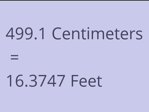 499.1 CM TO FEET