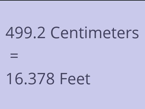 499.2 CM TO FEET