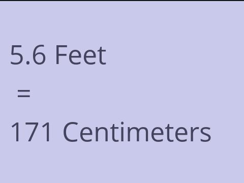 5.6 FEET TO CM