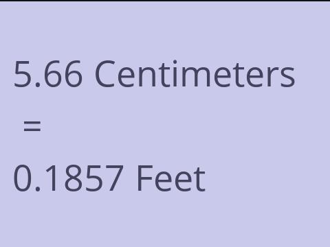 5.66 CM TO FEET