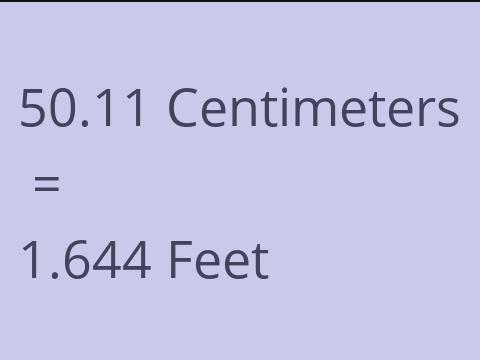 50.11 CM TO FEET