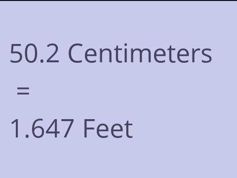 50.2 CM TO FEET