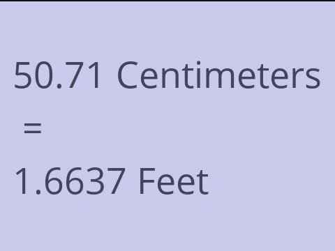 50.71 CM TO FEET