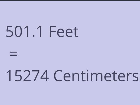 501.1 FEET TO CM