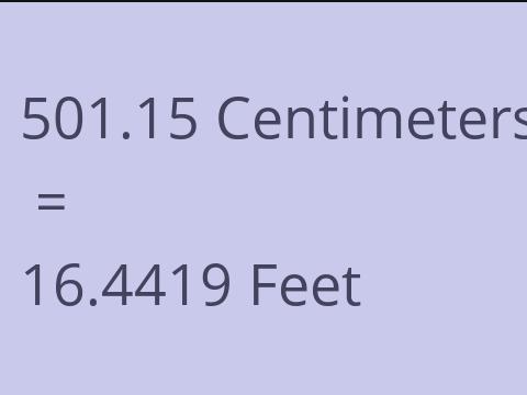 501.15 CM TO FEET