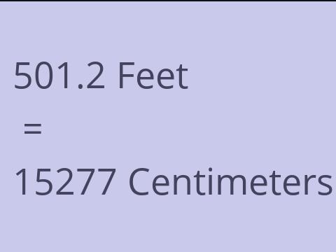 501.2 FEET TO CM