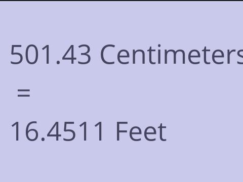 501.43 CM TO FEET