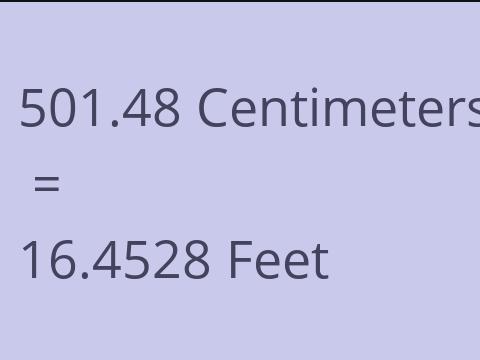 501.48 CM TO FEET