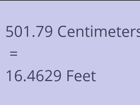 501.79 CM TO FEET