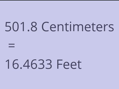 501.8 CM TO FEET