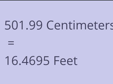 501.99 CM TO FEET