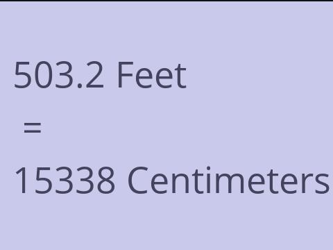 503.2 FEET TO CM