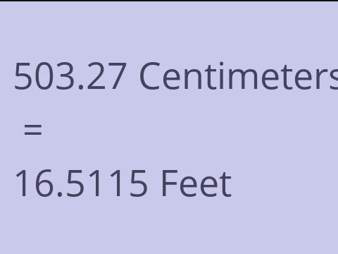 503.27 CM TO FEET