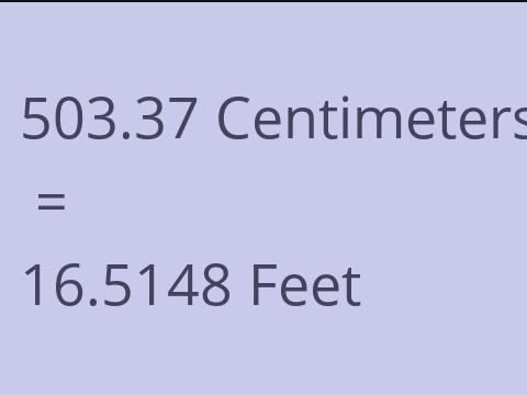 503.37 CM TO FEET