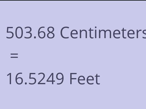 503.68 CM TO FEET