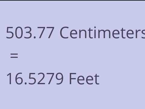 503.77 CM TO FEET