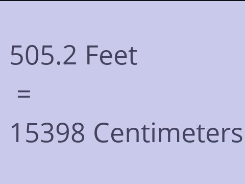 505.2 FEET TO CM